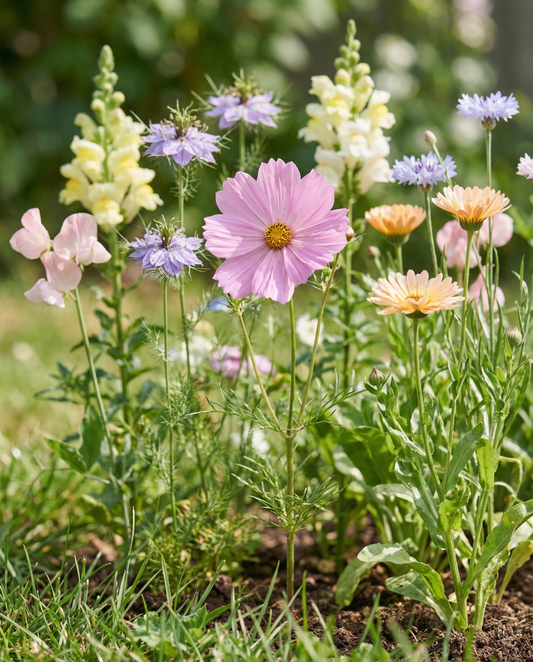 Summerflowers Stunning Pastel Seeds Annual Flower Mix Pastel Blooms