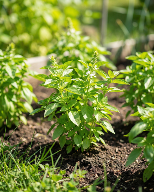 Lemon Basil Seeds Ocimum Basilicum Annual Microgreens Herb