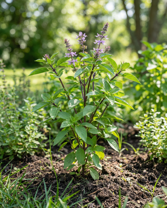 Cinnamon Basil Seeds Ocimum Basilicum Annual Herb Aromatic Leaf