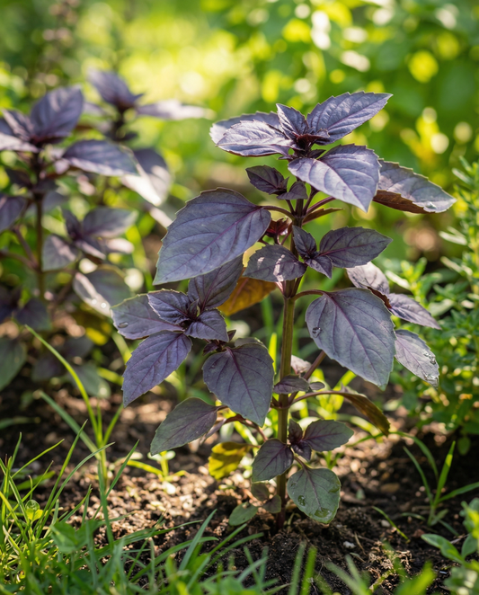 Basil Red Lizzy Seeds Ocimum Basilicum Annual Herb