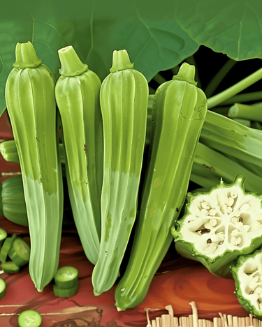Graines de gombo Clemson Spineless ancienne variété (Abelmoschus esculentus) – légume annuel
