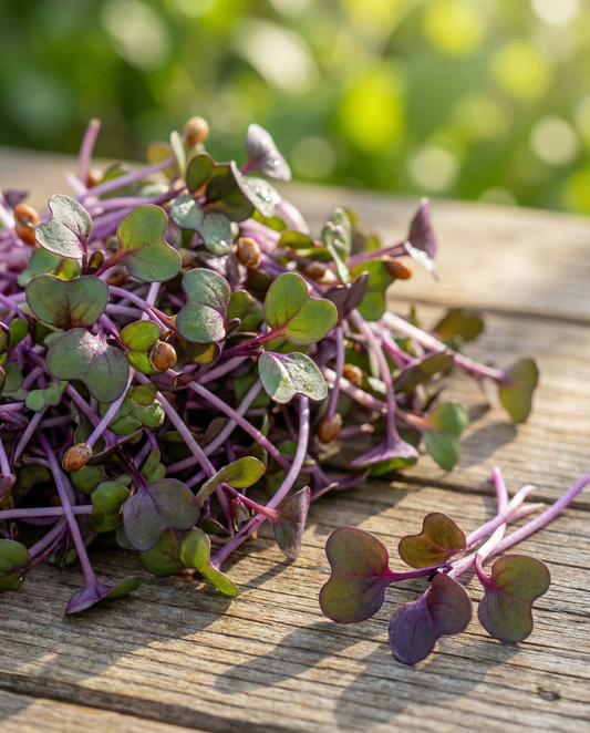 Kohlrabi Sprouting Seeds Organic Brassica Oleracea Annual Purple Variety