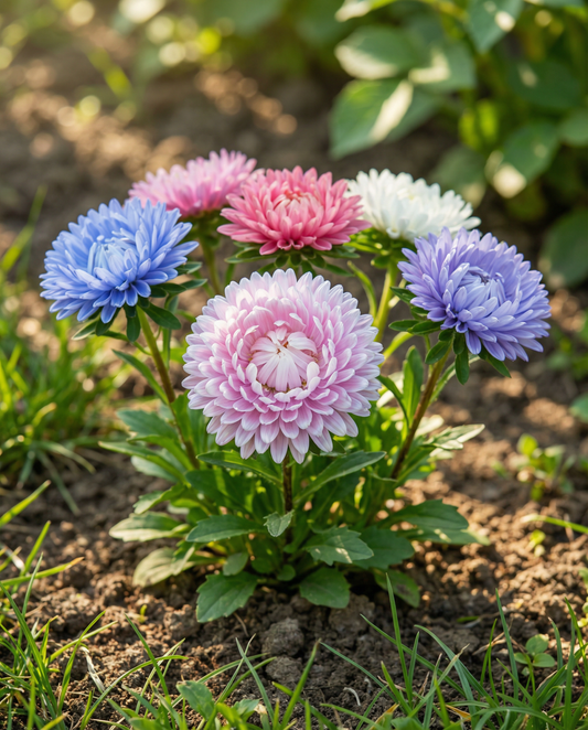 Aster Seeds Nano Merveille Mix Callistephus Chinensis Annual Multicolor