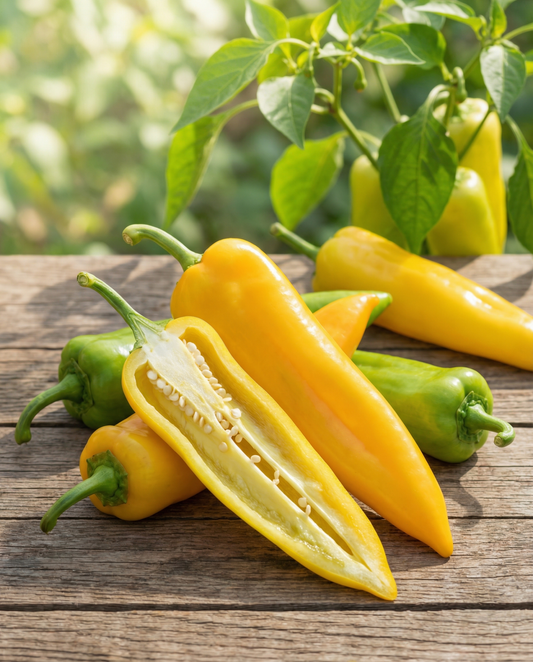 Pepper Corno Giallo Seeds Capsicum Annuum Annual