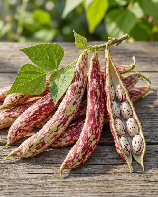 Dwarf French Bean Seeds Phaseolus Vulgaris Annual Borlotto Lingua Di Fuoco