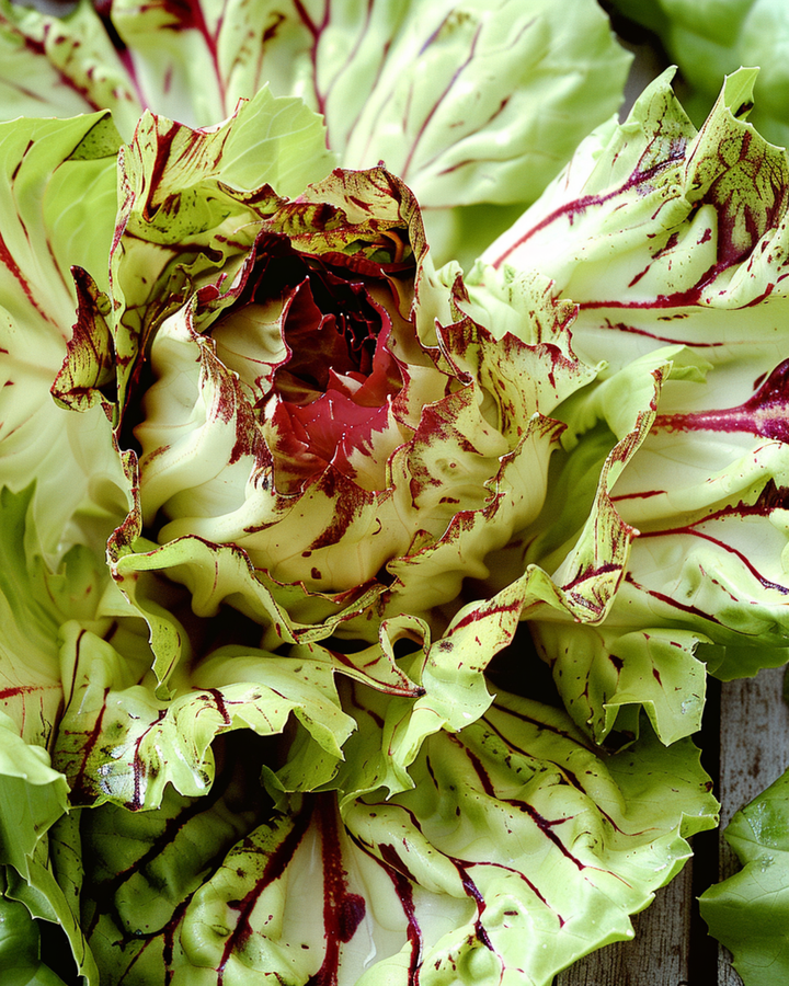 Castelfranco Chicory Seeds Cichorium Intybus Variegata Late Variety