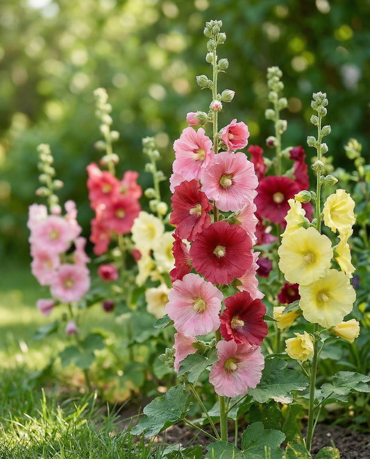 Hollyhock Seeds Summer Carnival Alcea Rosea Annual
