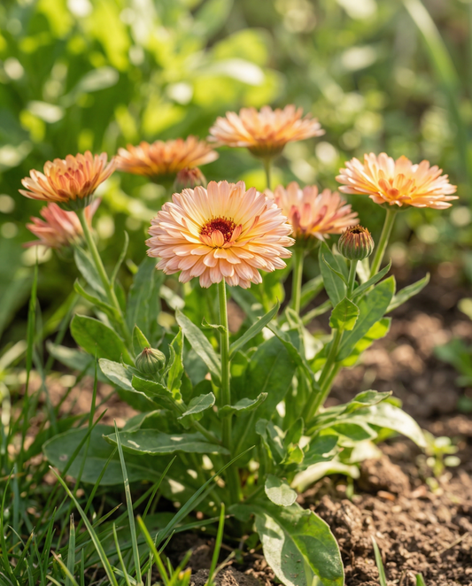 Marigold Seeds Touch Of Red Buff Calendula Officinalis Annual
