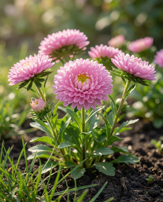 Summer Aster Seeds Bambina Rose Callistephus Chinensis Annual