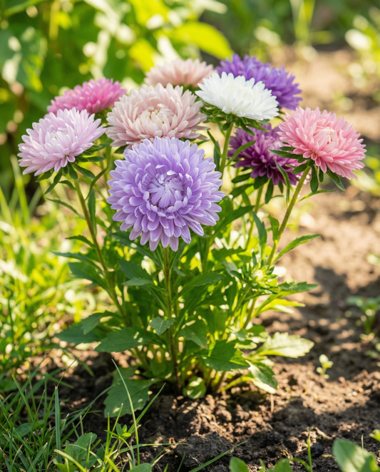 Aster Dwarf Mixed Seeds Callistephus Chinensis Annual