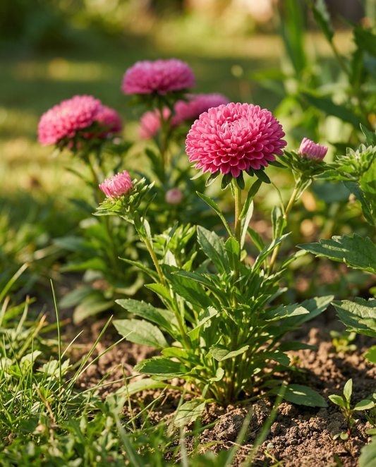Summer Aster Seeds Bambina Carmine Callistephus Chinensis Annual