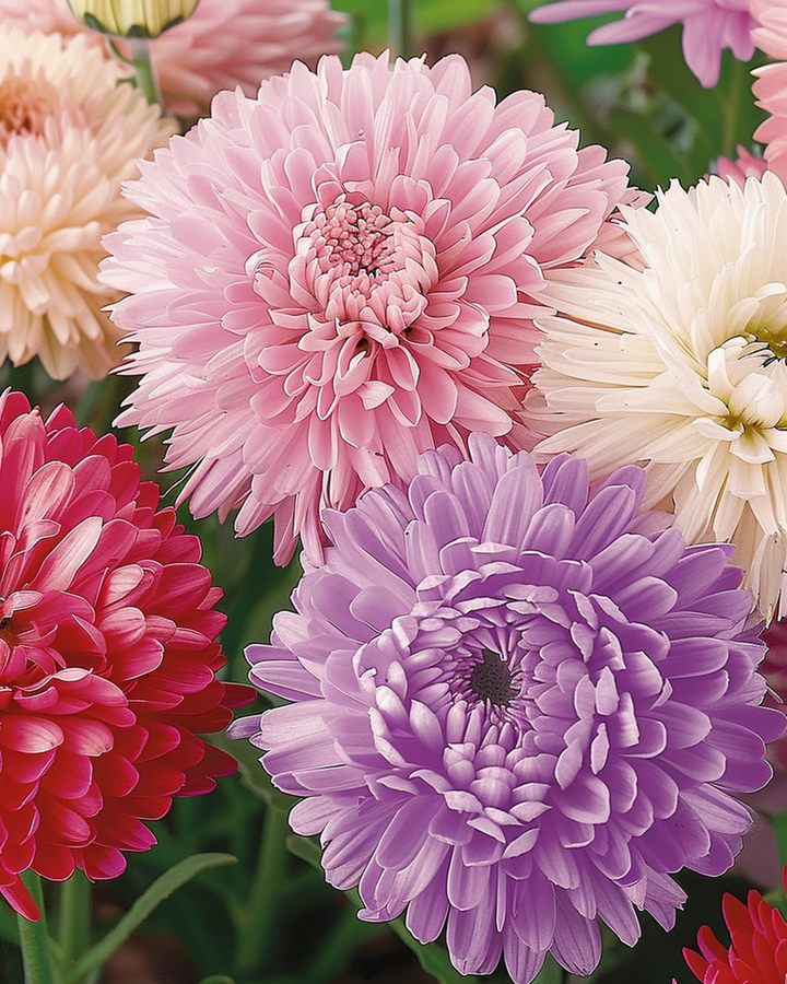 Aster Queen Of The Market Seeds Callistephus Chinensis Annual Mixed