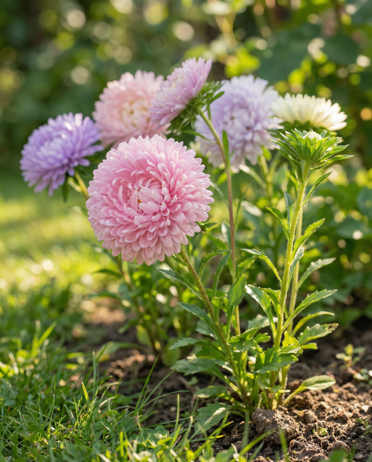 Aster Queen Of The Market Seeds Callistephus Chinensis Annual Mixed