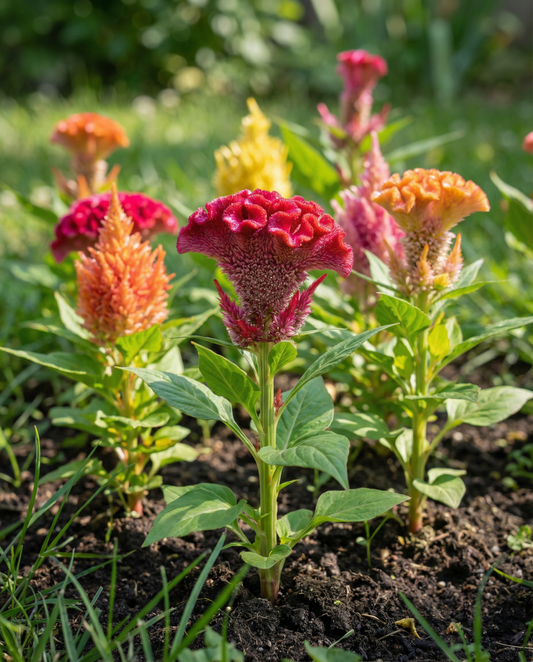 Cockscomb Seeds Celosia Argentea Annual Mix