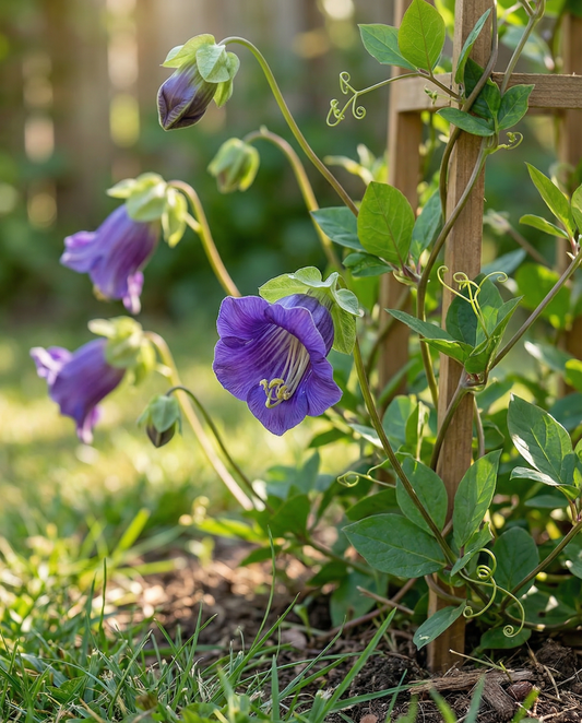 Cup And Saucer Vine Seeds Cobaea Scandens Annual Climber Purple Flowers