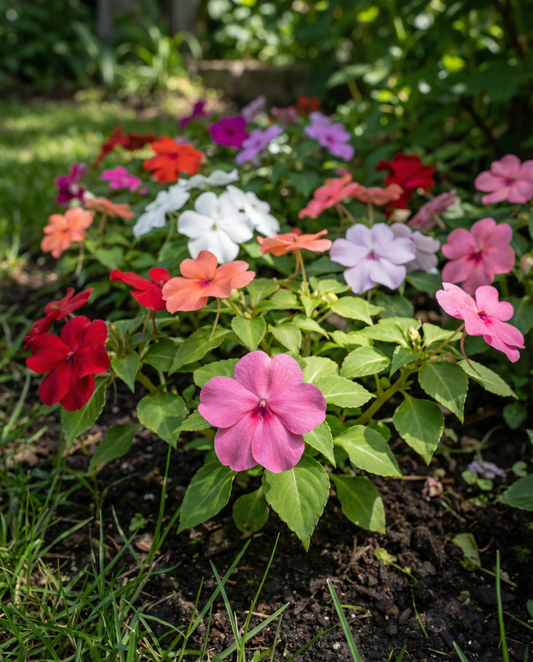 Busy Lizzie Seeds Impatiens Walleriana Baby Mixed Annual Flower Shade Garden