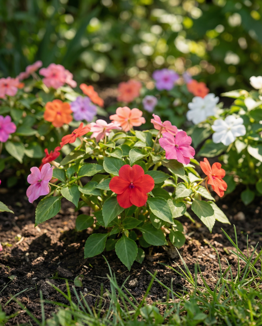 Busy Lizzie Seeds Impatiens Walleriana Safari F2 Mixed Annual