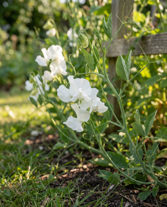 Sweet Pea Seeds Royal Family White Annual Lathyrus Odoratus