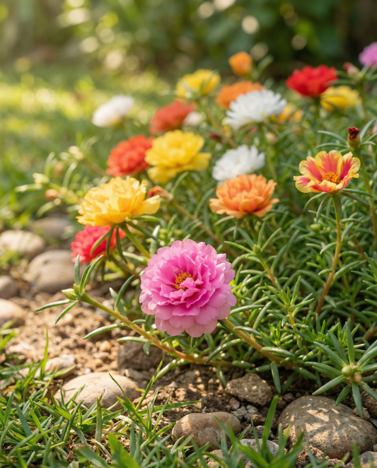 Portulaca Seeds Portulaca Grandiflora Double Mixed Annual Flowers Rock Garden