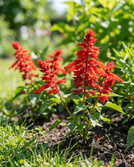 St. John's Fire Seeds Salvia Splendens Annual Flower