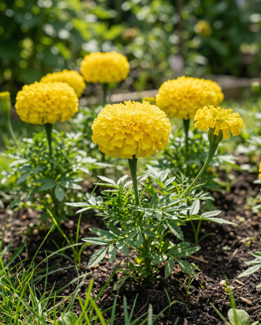African Marigold Seeds Tagetes Erecta Yellow Supreme Annual