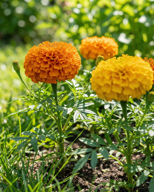 African Marigold Seeds Tagetes Erecta Annual Sunset Giants Mix
