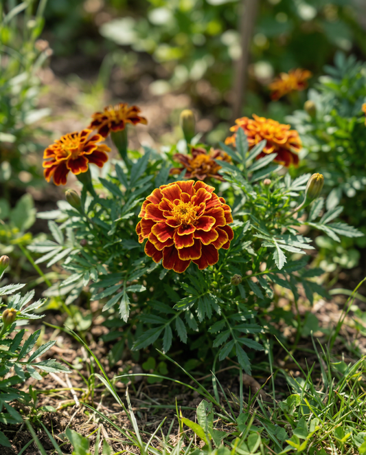 French Marigold Seeds Carmen Tagetes Patula Annual