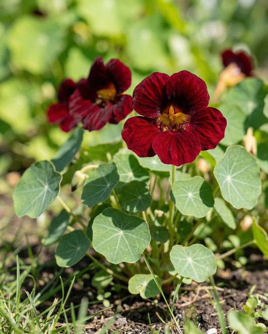 Nasturtium Seeds Black Velvet Tropaeolum Majus Annual Flower