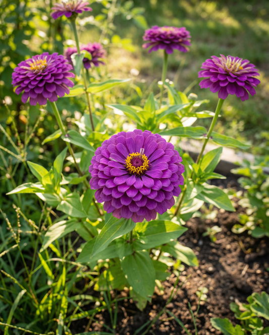 Zinnia Seeds Royal Purple Annual Zinnia Elegans