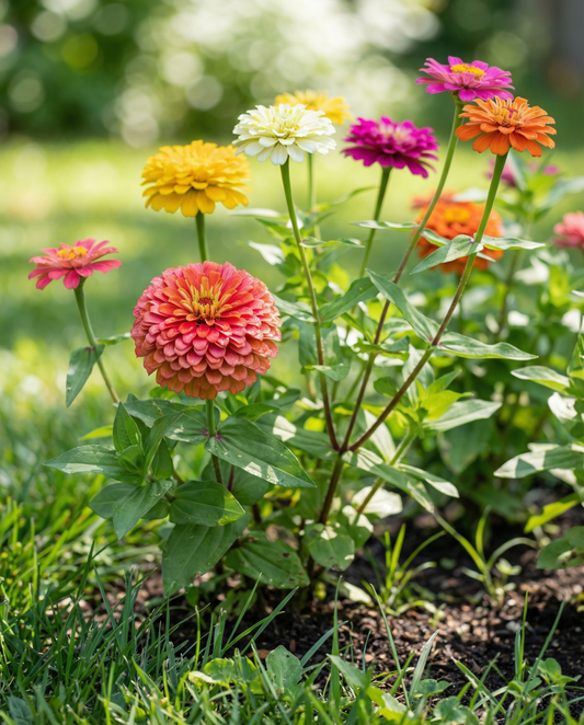 Zinnia Chrysanthemum Flowered Seeds Zinnia Elegans Annual Mix