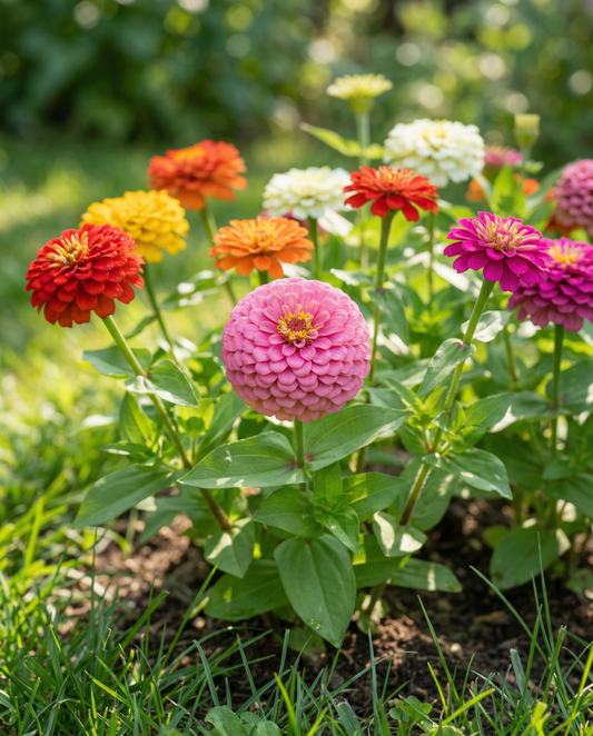 Zinnia Lilliput Seeds Zinnia Elegans Annual Mixed Colours