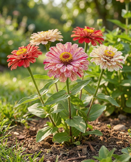 Zinnia Peppermint Stick Seeds Zinnia Elegans Annual
