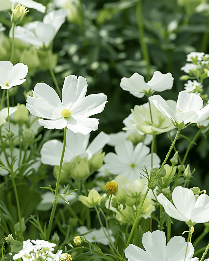 White Summer Flowers Seeds Annual Mix White Shades 20 To 80 Cm