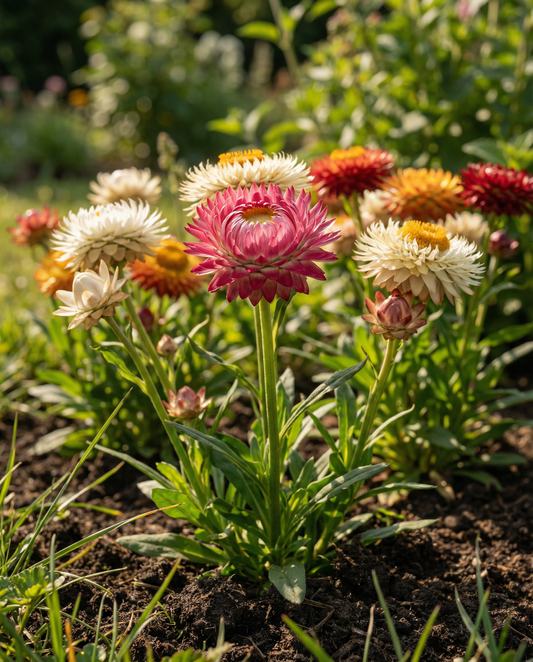 Everlasting Flowers Seeds Annual Mix For Drying And Cutting