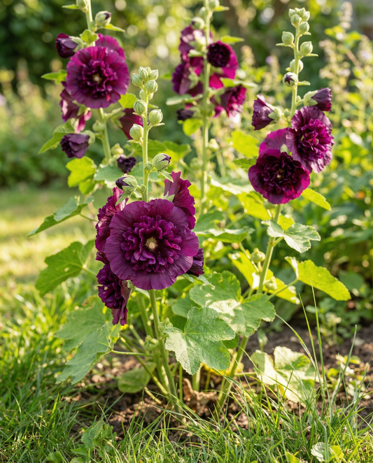 Hollyhock Seeds Alcea Rosea Chater's Deep Purple Biennial