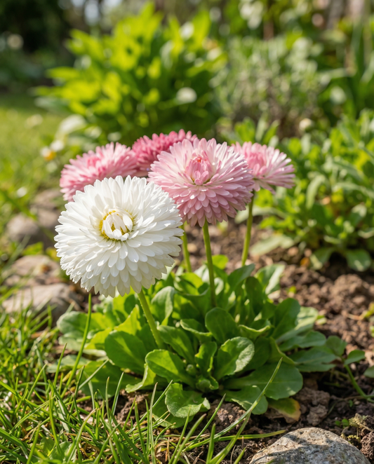 Daisy Seeds Bellis Perennis Large Flowered Mixed Biennial