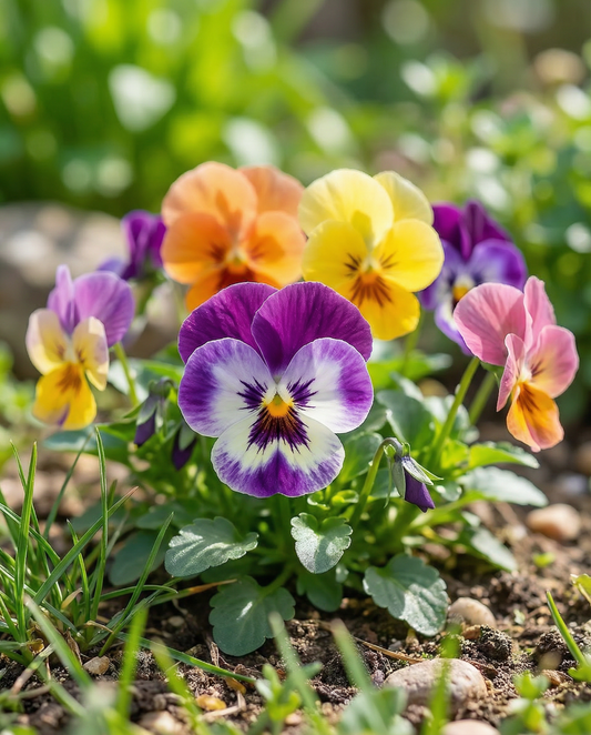 Pansy Seeds Trimardeau Mixed Biennial Viola Wittrockiana
