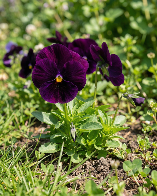 Pansy Seeds Swiss Giants Berna Viola Wittrockiana Biennial