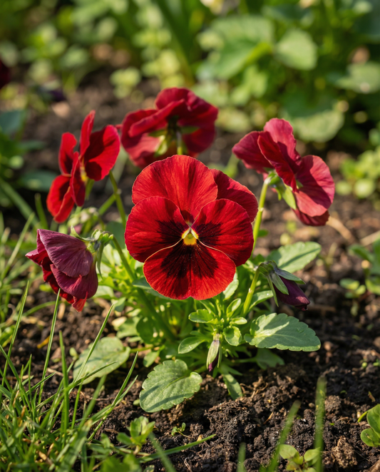 Pansy Red Wing Seeds Viola Wittrockiana Biennial