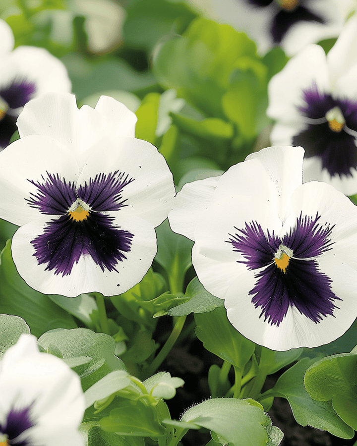 Pansy Seeds Silverbride Viola Wittrockiana Biennial Flower