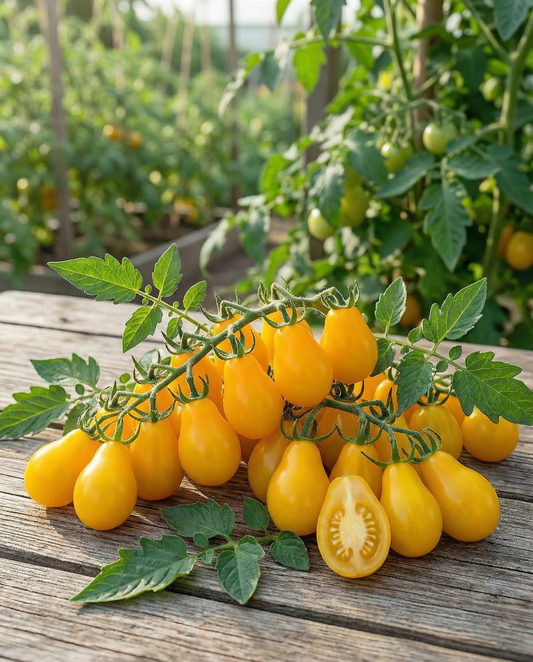 Yellow Pear Cherry Tomato Seeds Solanum Lycopersicum Annual Variety