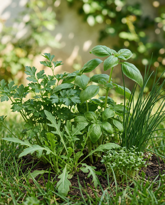 Herb Mixture Seeds Annual Culinary Blend Basil Parsley Chive Rocket Cress