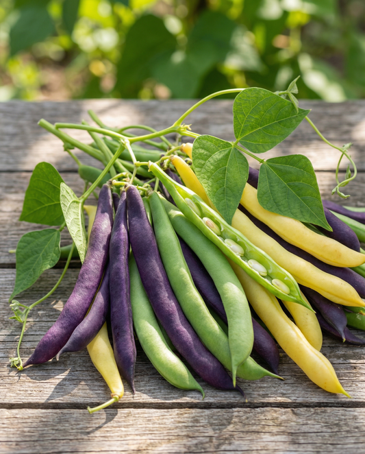 Pole Beans Seeds Three Color Mix Phaseolus Vulgaris Annual