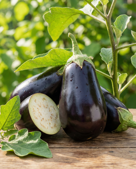 Eggplant Black Beauty Seeds Solanum Melongena Annual Variety