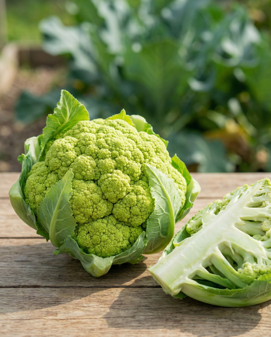 Green Cauliflower Seeds Brassica Oleracea Annual White Gold F1