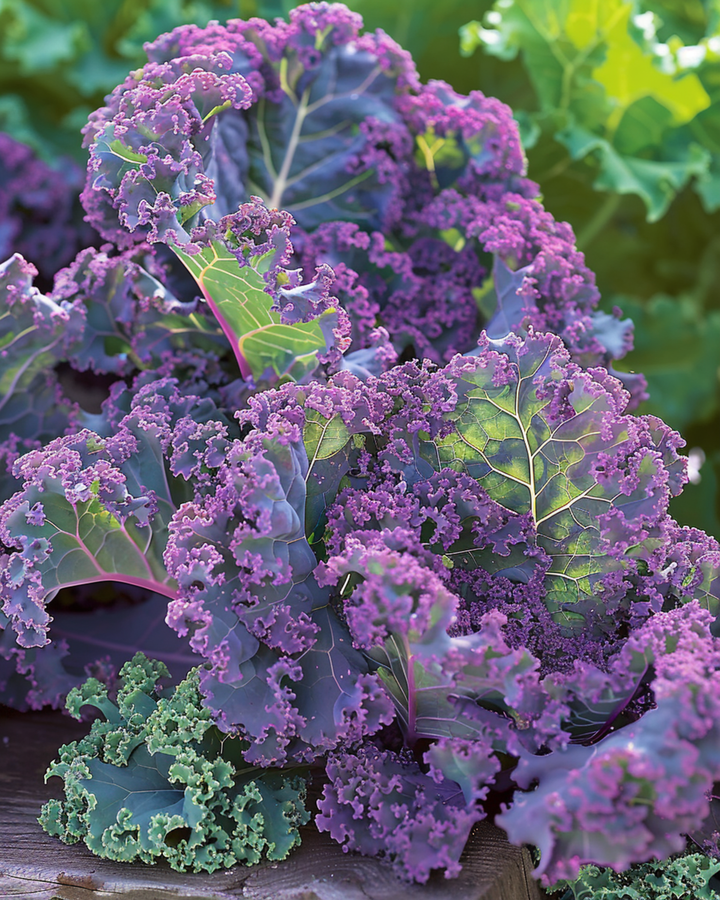 Curly Kale Seeds Scarlet Brassica Oleracea Annual Purple Variety