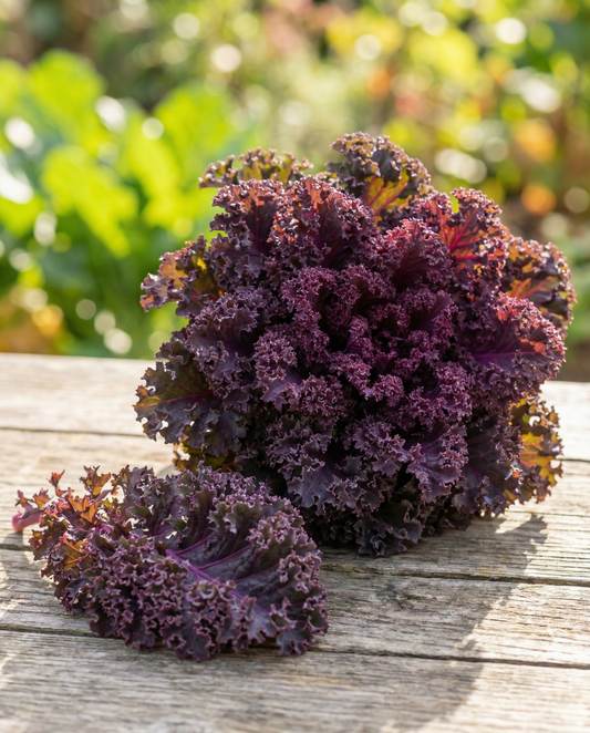 Curly Kale Seeds Scarlet Brassica Oleracea Annual Purple Variety