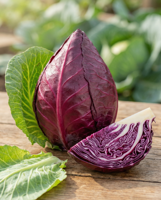 Red Pointed Cabbage Seeds Kalibos Brassica Oleracea Annual