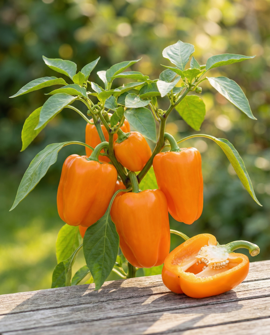 Sweet Pepper Orange Horizon Seeds Capsicum Annuum Annual