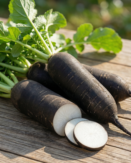 Winter Radish Seeds Noir Long Poids Dhorloge Raphanus Sativus Annual
